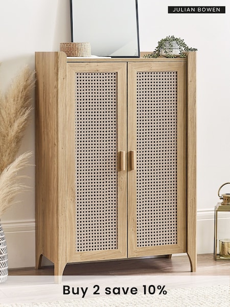 Julian Bowen Brown Sydney Shoe Cupboard (B63407) | £175