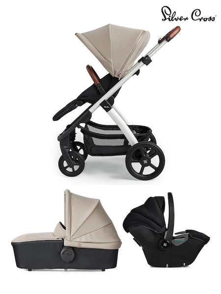 Silver Cross Natural Tide 3-in-1 Travel System Bundle (B63881) | £795