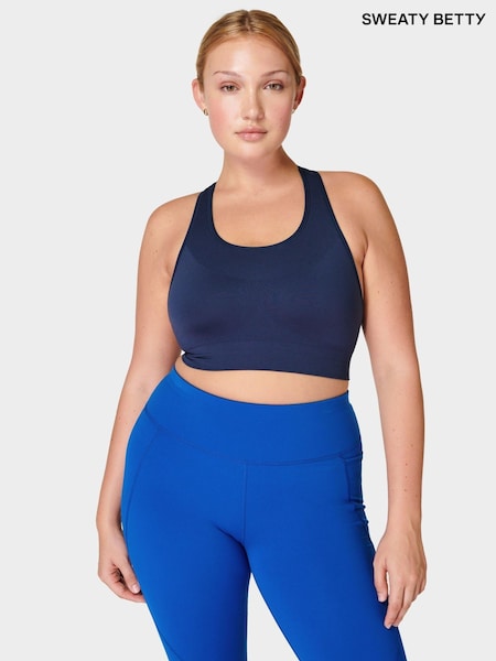 Sweaty Betty Navy Blue Stamina Sports Bra (B63998) | £35