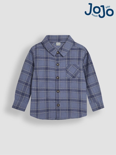 JoJo Maman Bébé Blue Check Shirt (B64070) | £23