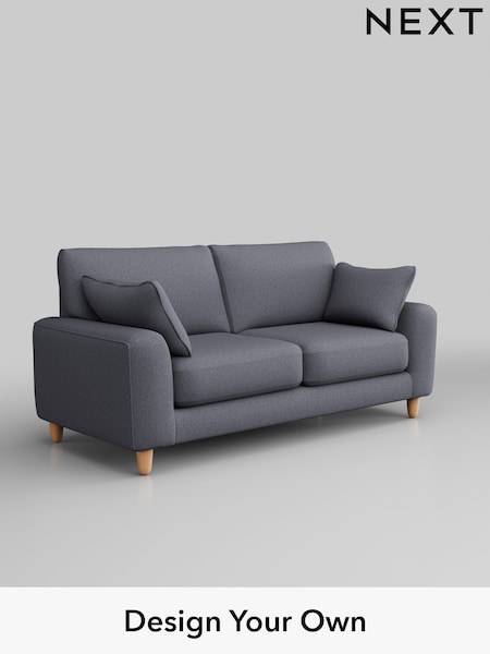 Tweedy Blend Easy Clean/Mid Slate Blue Campbell (B64107) | £1,075