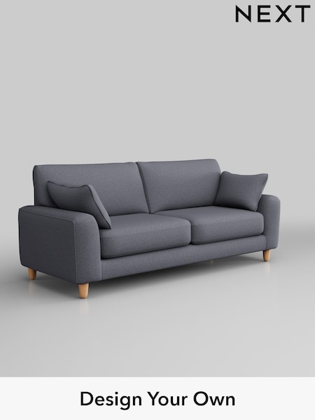 Tweedy Blend Easy Clean/Mid Slate Blue Campbell (B64107) | £1,175