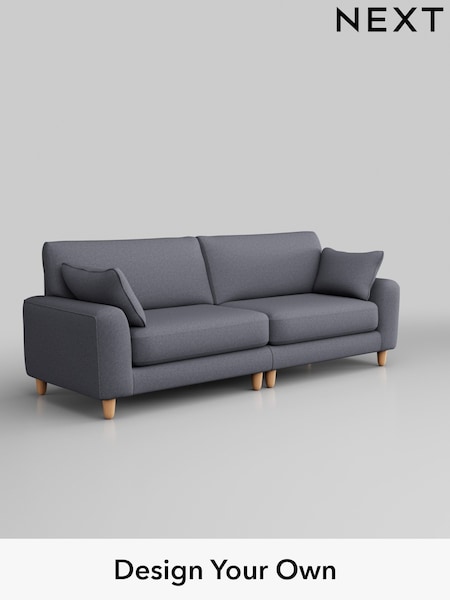 Tweedy Blend Easy Clean/Mid Slate Blue Campbell (B64107) | £1,275