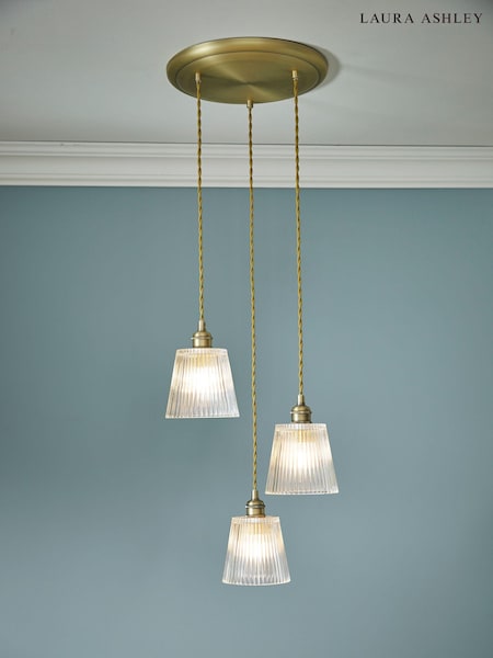 Laura Ashley Brass Callaghan 3 Light Cluster Pendant Ceiling Light (B64312) | £135