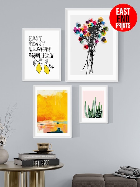 East End Prints White Summer Happiness Wall Set (B64428) | £170