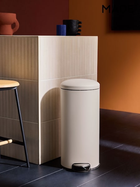 MADE.COM Cream Joss 30L Bin (B64456) | £60
