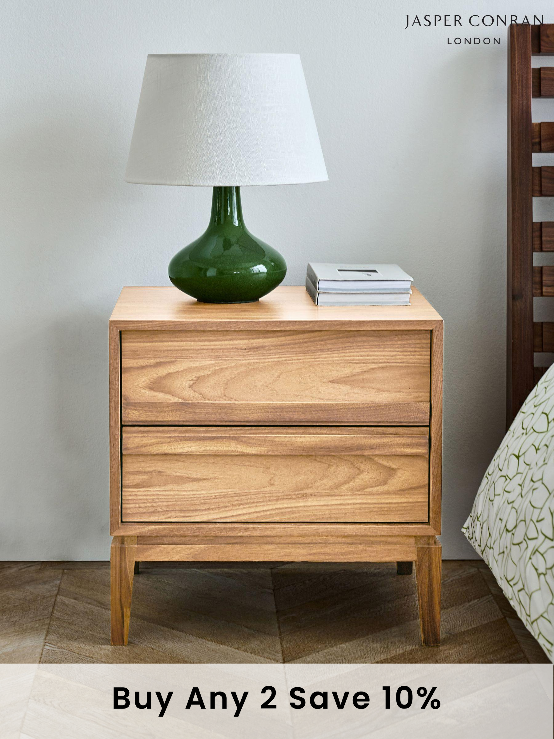 CXRYLZ Bedside Tables Set of 2, White Bed Side Table for
