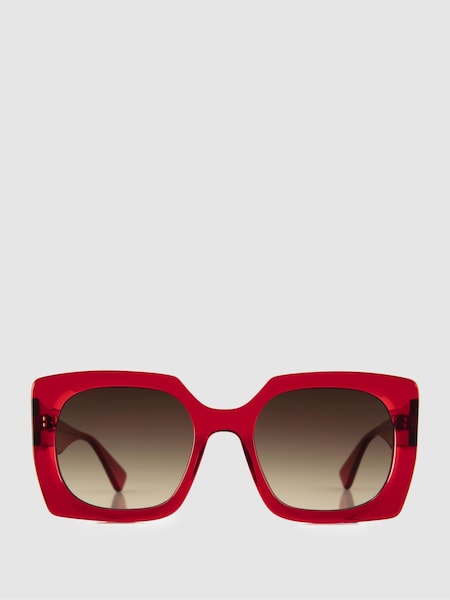 Curry and Paxton Oversized Rectangle Sunglasses (B64936) | £209
