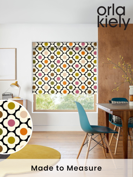 Orla Kiely Black Multi Spot Flower Made to Measure 100% Cotton Roman Blind (B64938) | £79