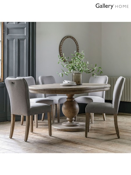 Gallery Home Natural Eastfield Round Ext Dining Table (B65019) | £1,025