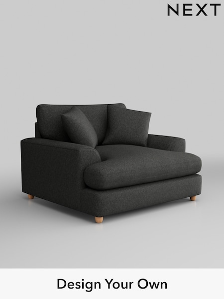 Tweedy Blend Easy Clean/Charcoal Grey Parker Platform Grand Relaxed Sit (B65555) | £1,199