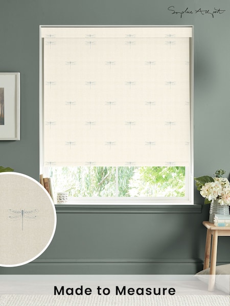 Sophie Allport Duck Egg Blue Vector Dragonfly Made to Measure Roller Blinds (B65679) | £58