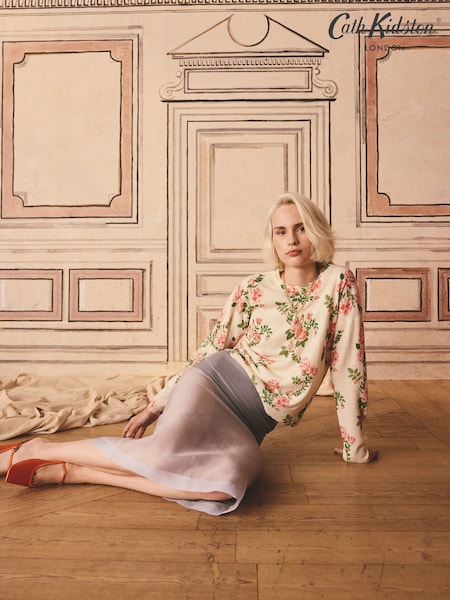 Cath Kidston Pink Rose Flutter Jumper (B65758) | £56