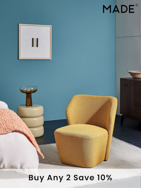 MADE.COM Ochre Yellow Pax Boucle Topeka Accent Chair (B66362) | £325
