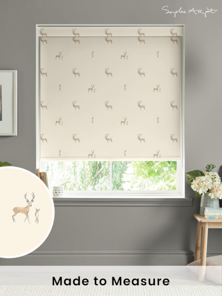 Sophie Allport Natural Stags Made to Measure Roller Blinds (B66470) | £58