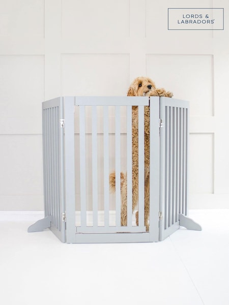 Lords and Labradors Grey Wooden Dog Gate (B66493) | £60