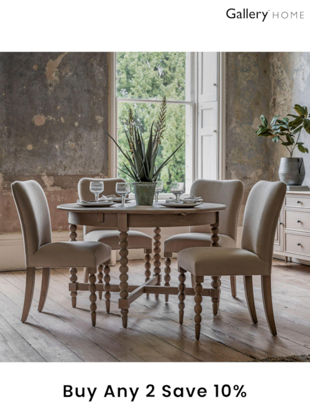 Gallery Home Natural Alston Round Extendable Dining Table (B66641) | £861