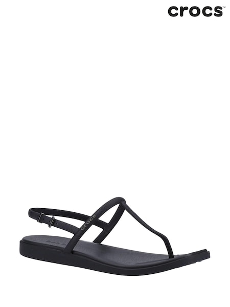 Crocs Black Miami T-Bar Thong Flip Sandals (B66647) | £40