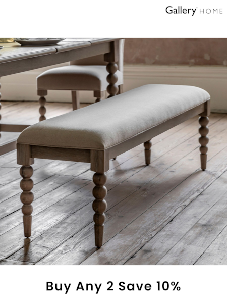 Gallery Home Natural Alston Dining Bench (B66808) | £373