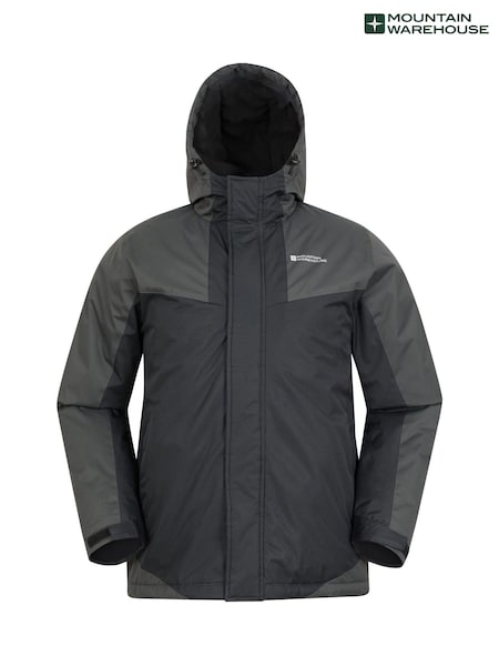 Mountain Warehouse Black Dusk III Mens Water Resistant Ski Jacket (B67068) | £64