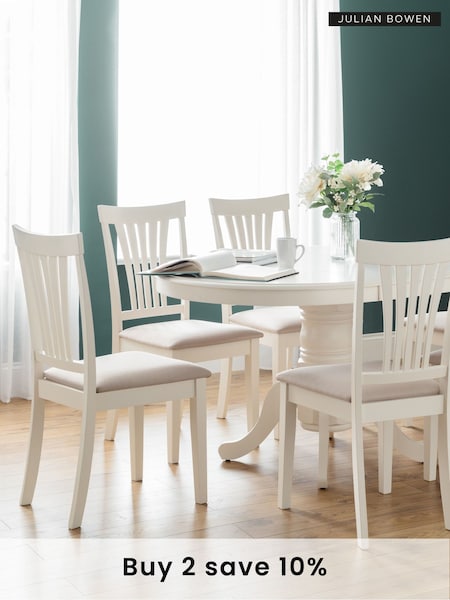 Julian Bowen Ivory Stanmore Chairs Set Of 2 (B68087) | £170