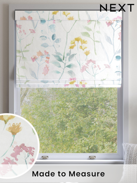 Multi Isla Floral Made to Measure 100% Cotton Roman Blind (B68531) | £52