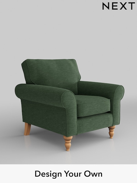 Fine Chenille Easy Clean/Mid Khaki Green Mallory (B68581) | £625
