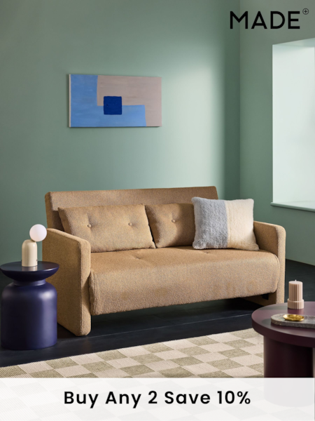 MADE.COM Caramel Pax Boucle Haru 2 Seater Sofa Bed (B68800) | £625