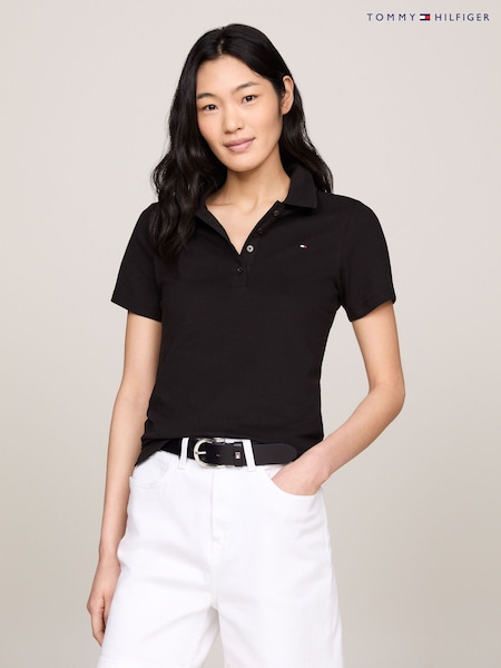 Tommy Hilfiger Black Slim 1985 Pique Polo Shirt (B68940) | £75