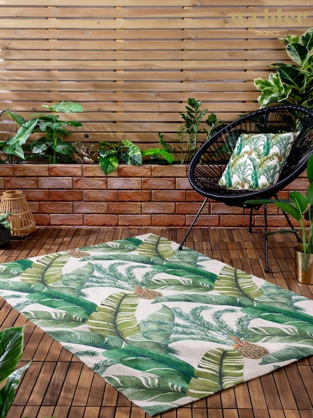 Wylder Multicolour Maui Tropical Outdoor/Indoor Washable Rug (B69276) | £48
