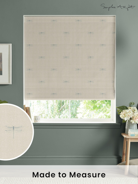 Sophie Allport Duck Egg Blue Vector Dragonfly Made to Measure 100% Cotton Roman Blinds (B69281) | £79