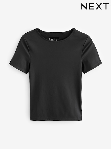 Black Short Sleeve Workout T-Shirt (B69481) | £16