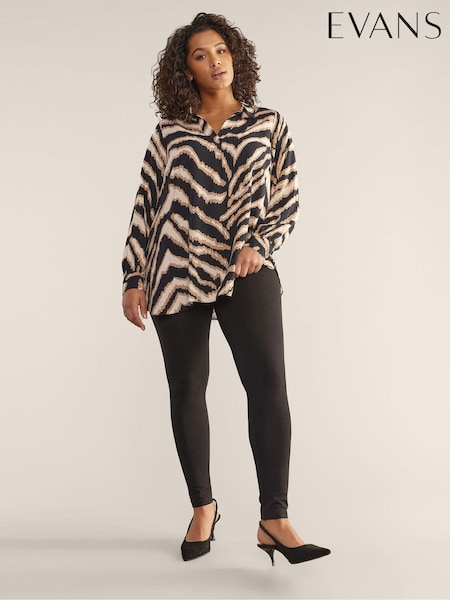 Evans Cotton Elastane Full Length Leggings (B69535) | £24