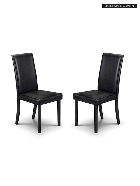 Julian Bowen Black Hudson Dining Chairs Set Of 2 (B69714) | £145