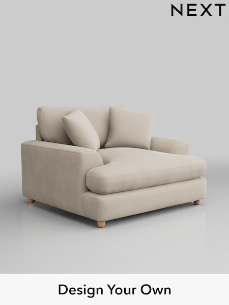 Plush Velvet Easy Clean/Oyster Parker Platform Grand Relaxed Sit (B69932) | £1,299