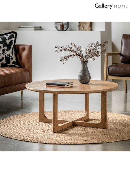 Gallery Home Natural Neston Round Coffee Table (B69963) | £282