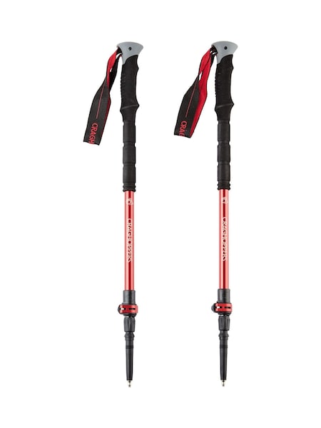 Craghoppers Red Venture Anti Shock Walking Poles (B70034) | £58