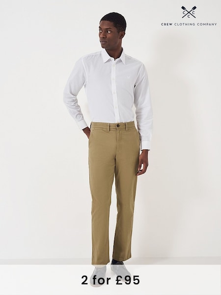 Crew Clothing Light Natural Straight Chinos (B70084) | £65