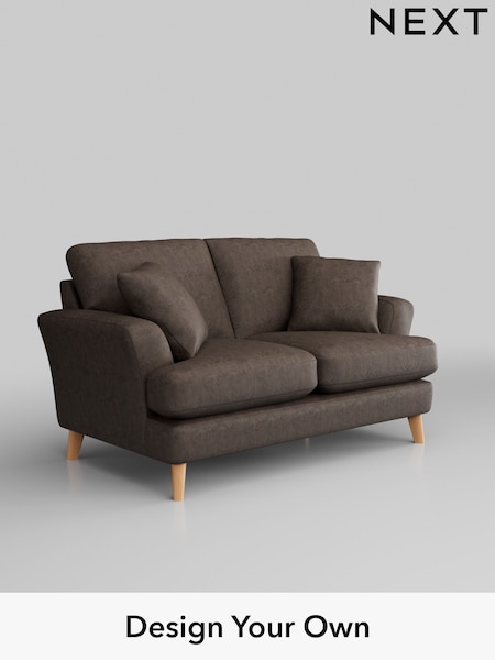 Monza Faux Leather Easy Clean/Peppercorn Brown Conway Relaxed Sit (B70395) | £1,150