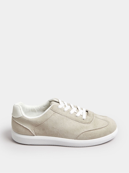 Yours Curve Grey Retro Trainers In Extra Wide EEE Fit (B70667) | £31