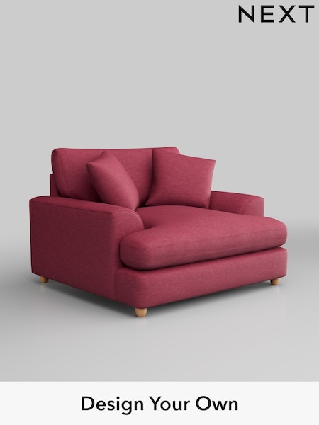 Fine Chenille Easy Clean/Mid Raspberry Pink Parker Platform Grand Relaxed Sit (B71134) | £1,299