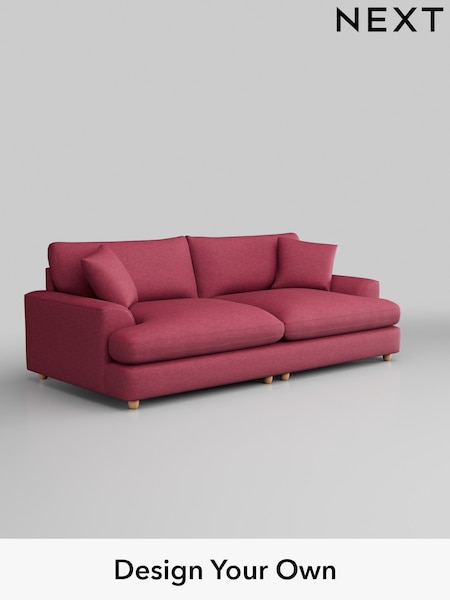 Fine Chenille Easy Clean/Mid Raspberry Pink Parker Platform Grand Relaxed Sit (B71134) | £1,799