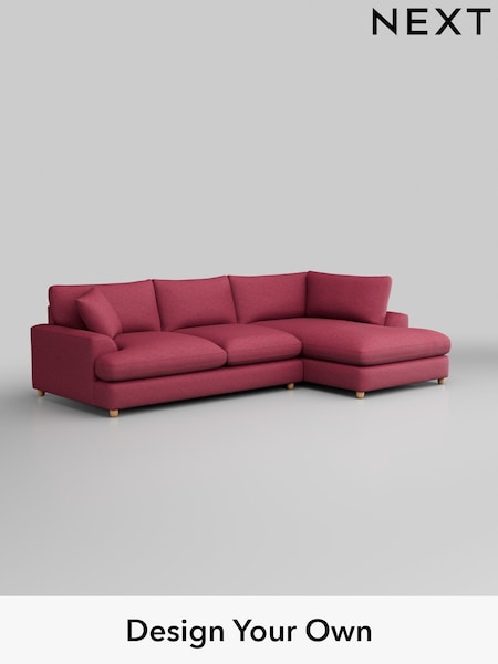 Fine Chenille Easy Clean/Mid Raspberry Pink Parker Platform Grand Relaxed Sit (B71134) | £2,525