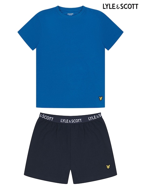 Lyle & Scott Blue Sleepwear Shorts Boys Prince Set (B71263) | £25