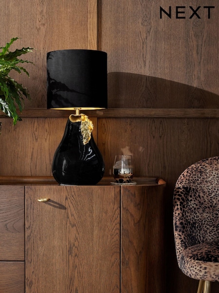 Black Pear Table Lamp (B71500) | £75