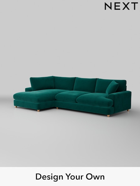 Plush Velvet Easy Clean/Juniper Green Parker Platform Grand Relaxed Sit (B71605) | £2,525