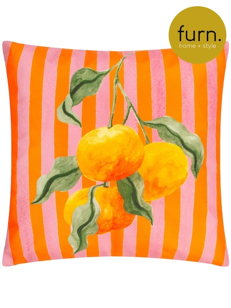Furn Orange Abstract Outdoor Cushion (B71877) | £15