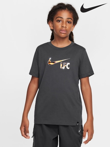 Nike Grey Liverpool FC Swoosh Graphic T-Shirt (B71962) | £23