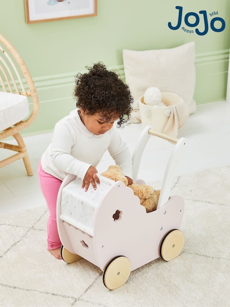 JoJo Maman Bébé Pretty Floral Doll Pram (B72136) | £49