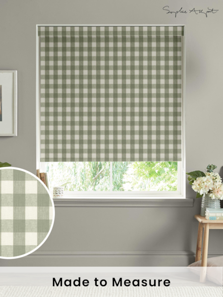 Sophie Allport Green Gingham Made to Measure Roller Blinds (B72308) | £58